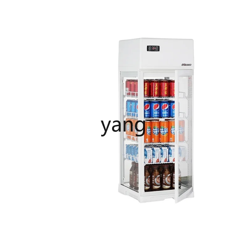 

CX desktop refrigerated barbecue cake cabinet four-sided glass convenience store beverage cabinet air-cooled