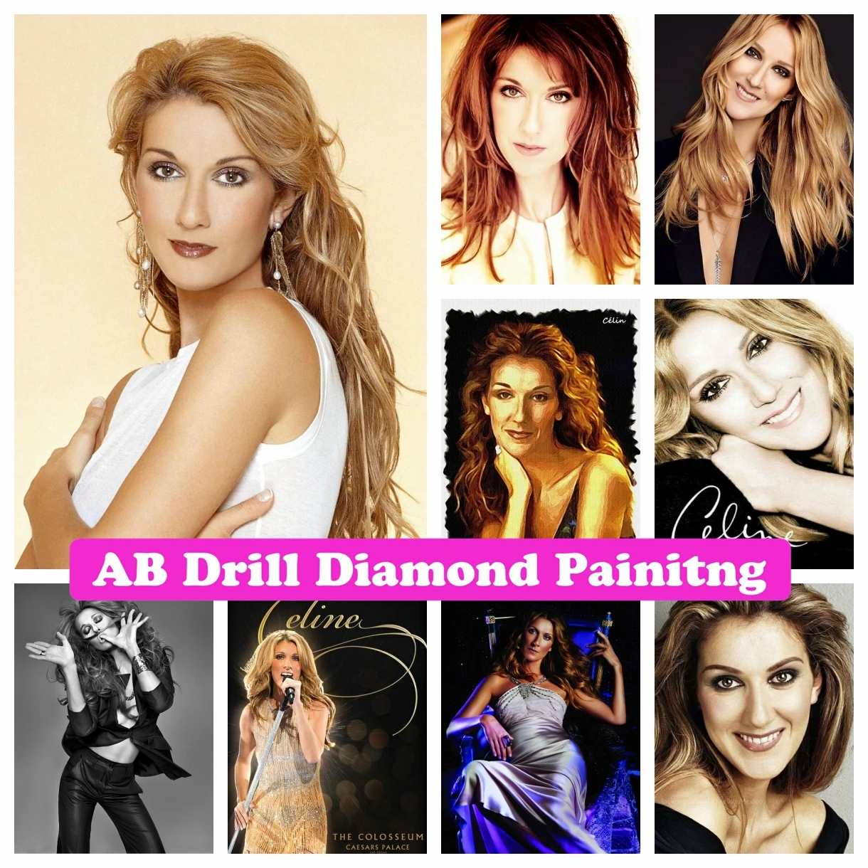 

Celine Dion Singer 5D DIY AB Drills Diamond Painting Rhinestone Cross Stitch Portrait Embroidery Mosaic Hobby Craft Home Decor