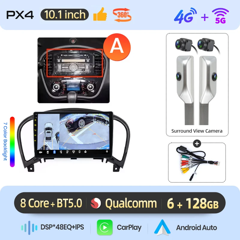 AWESAFE Draadloze CarPlay Android Auto Radio voor Nissan Juke YF15 2010-2014 Auto GPS Navigatie Plug and Play met SWC CANBUS RDS DSP BT