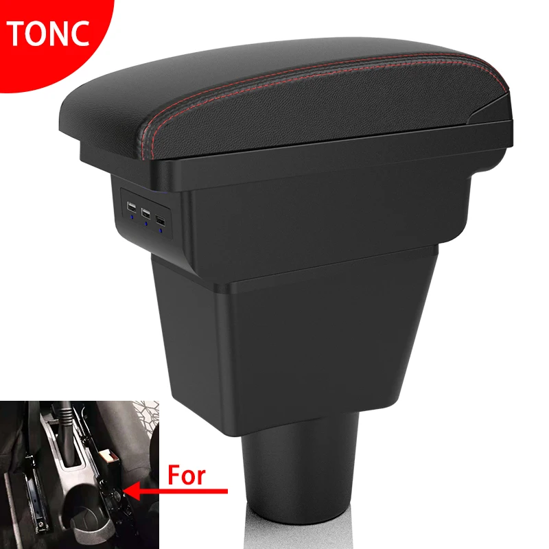 

For Lada Xray Armrest Box Universal Car Central Armrest Storage Box With USB car interior modification accessories