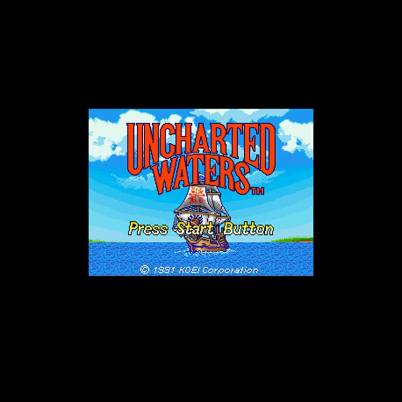 Uncharted Waters NTSC 16-битная большая серая игровая карта для 46-контактных игроков из США