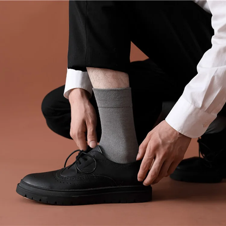 

Men's Socks Cotton White Black Gray Breathable Long Crew Socks Hosiery Sport Solid Men Gift High Tube Sock Male Calcetines Home