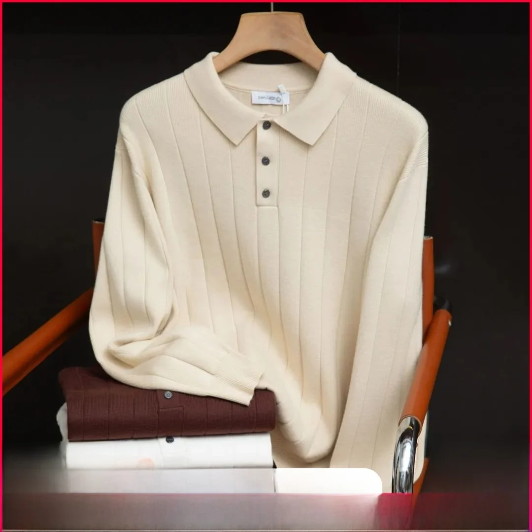 

Men's Knitted Sweater Button Design Thiened Warm Simple Sle Winter Faion Ci Casual Long Sve Knitwear