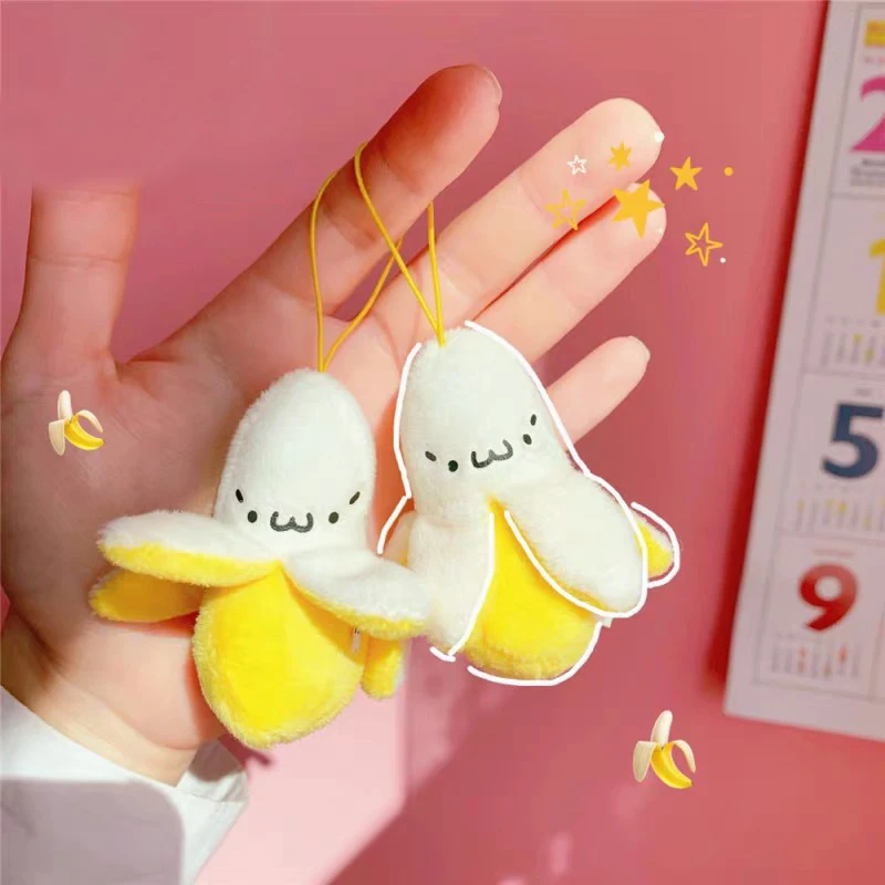 

Cute Banana Plush Dolls Toys Pendant Keychain Fashion Backpack Accessories Exquisite Gift