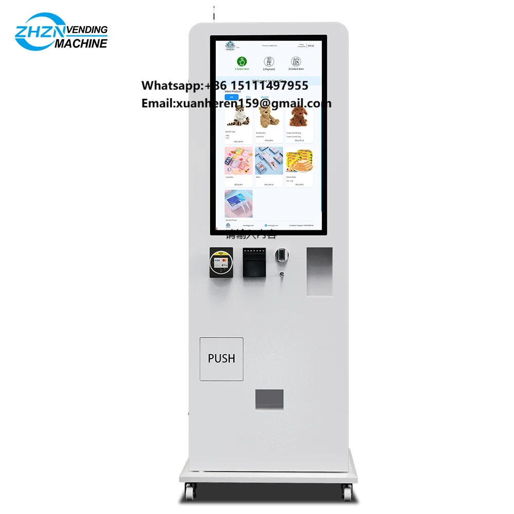 

32-Inch Free Standing Trading Card Laundry Vending Machine Credit Card Coin Operated Smart Small Retail Vending Machine Custom