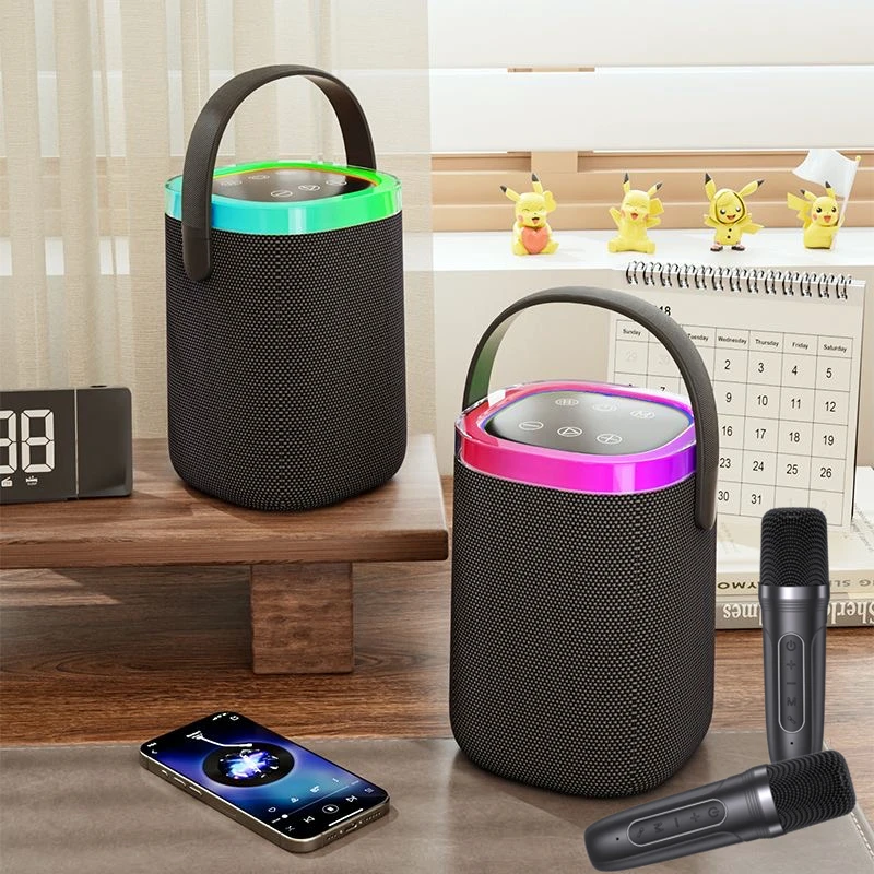 

New Wireless Bluetooth Speaker USB Outdoor Card Subwoofer Music Center Family Gathering Karaoke Machine Party Box with Microphon