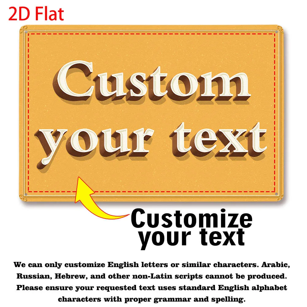 

Изготовленный на заказ искусственный 3D металлический знак, персонализированный текст, настенное искусство, декор для дома/офиса, идея подарка