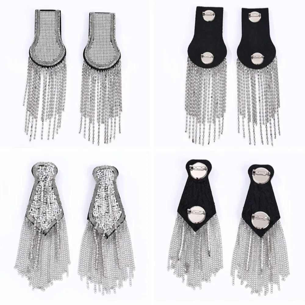 Armband Epaulet Tassel Chain Shoulder Board Punk Brooch Star Shoulder Flash Badge Pin Fringe Shoulder Mark Gift