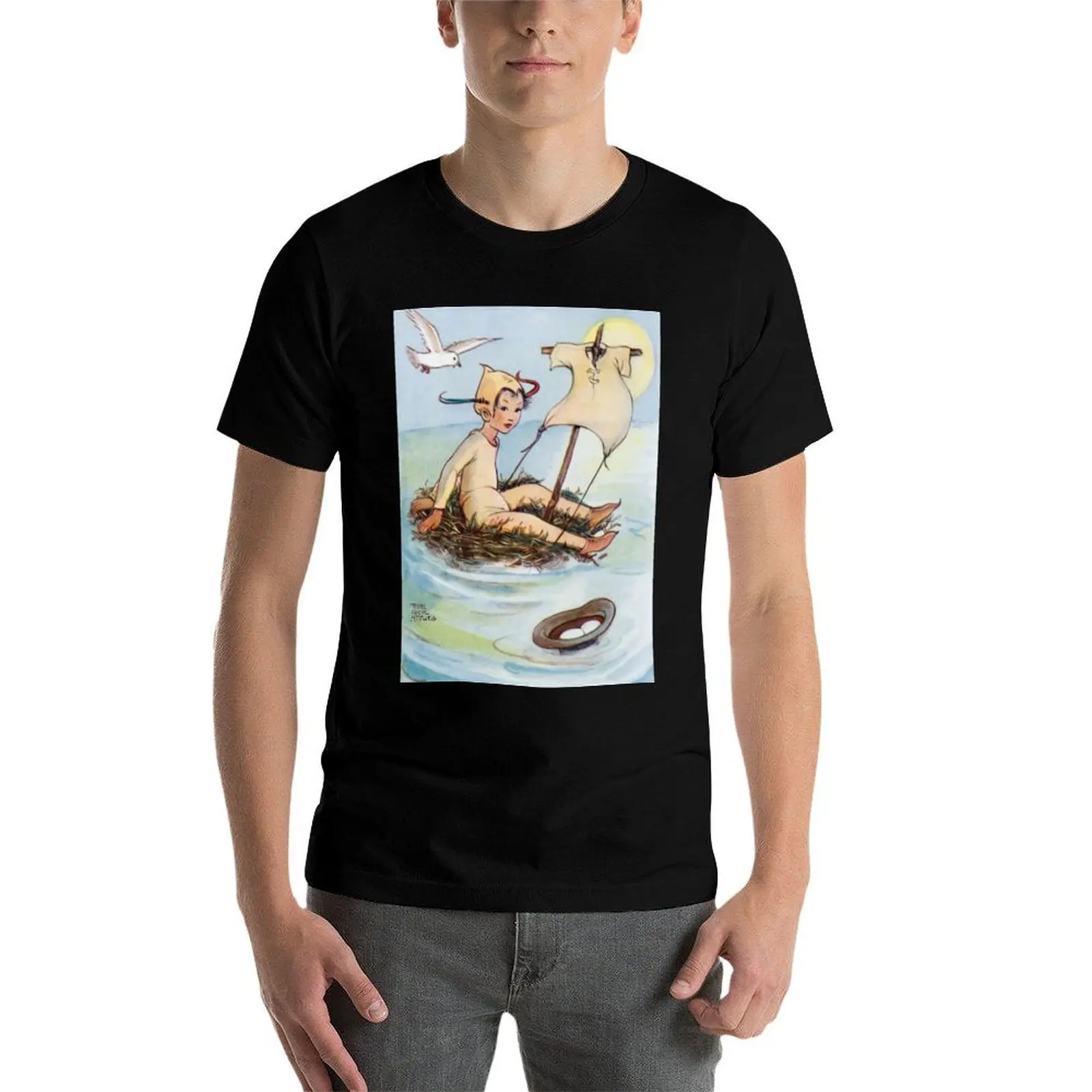 

The Never Bird Peter Pan and Wendy Mabel Lucie Attwell T-Shirt t shirts for man slim fit g man t shirts for men T-Shirt