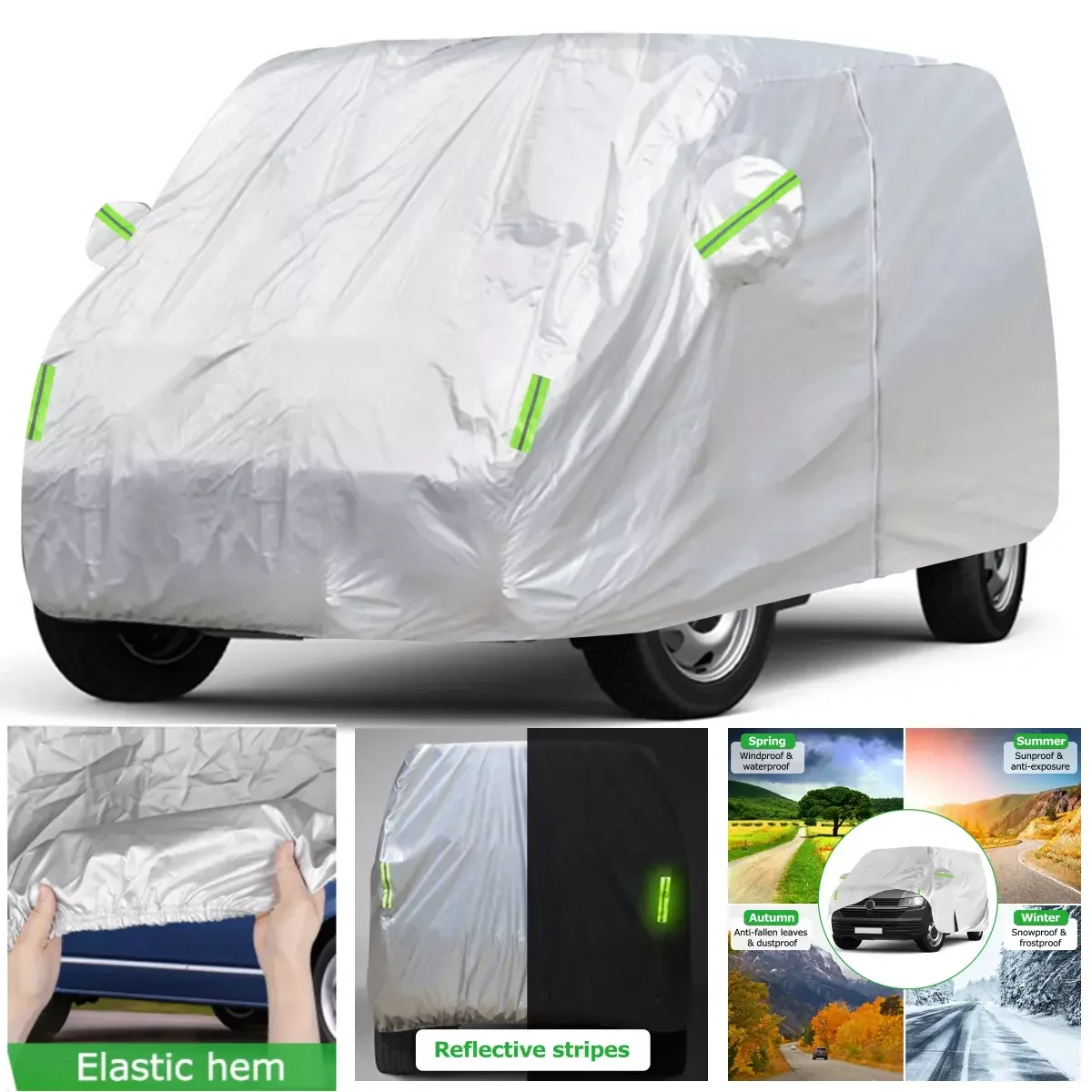 5.2m Car Cover for VW T3 /T4 /T5 /T6 Camper Van Washable UV Resistant Waterproof Sunshade Full Car Cover Full Body Cover Outdoor