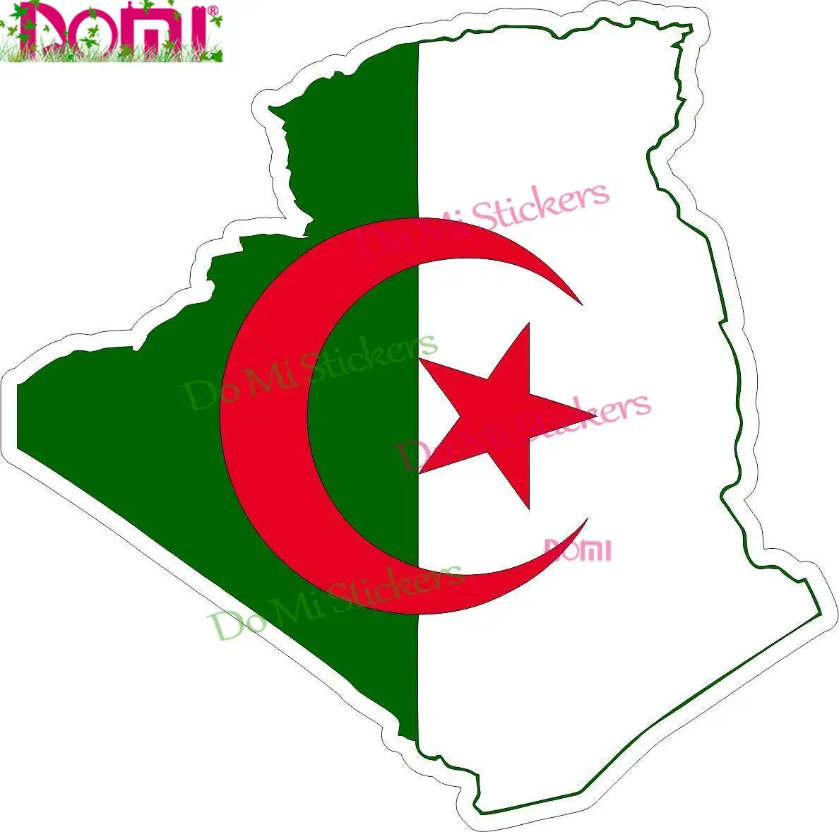 Macbbook Algeria Creative Sticker Car Moto Map Flag Windshield Bumper Vinyl Outside Wall Tuning Laptop Trunk Decal Waterproof