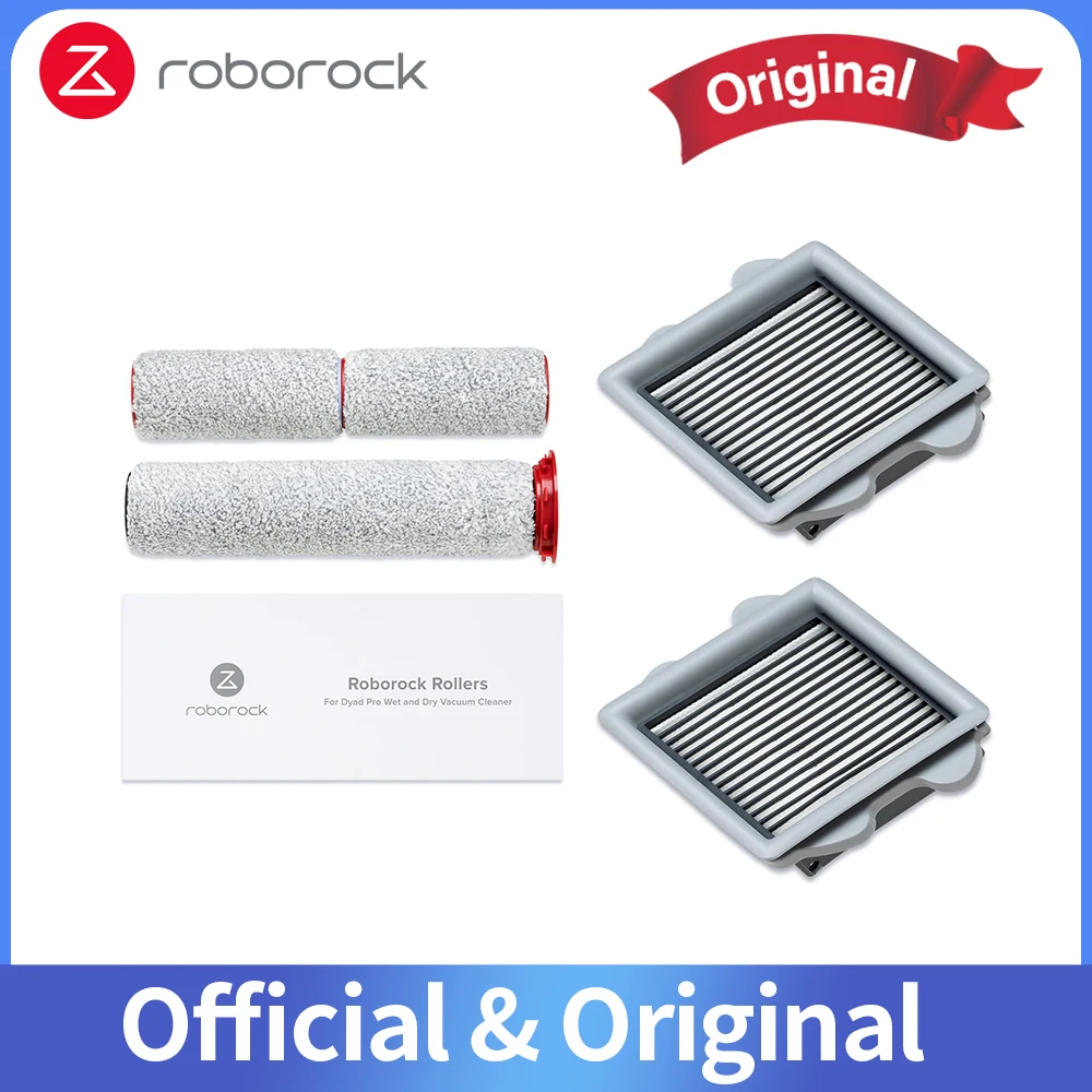 Original Roborock Accessories, Soft Roller Brush/Washable Filter for Dyad Pro/Combo