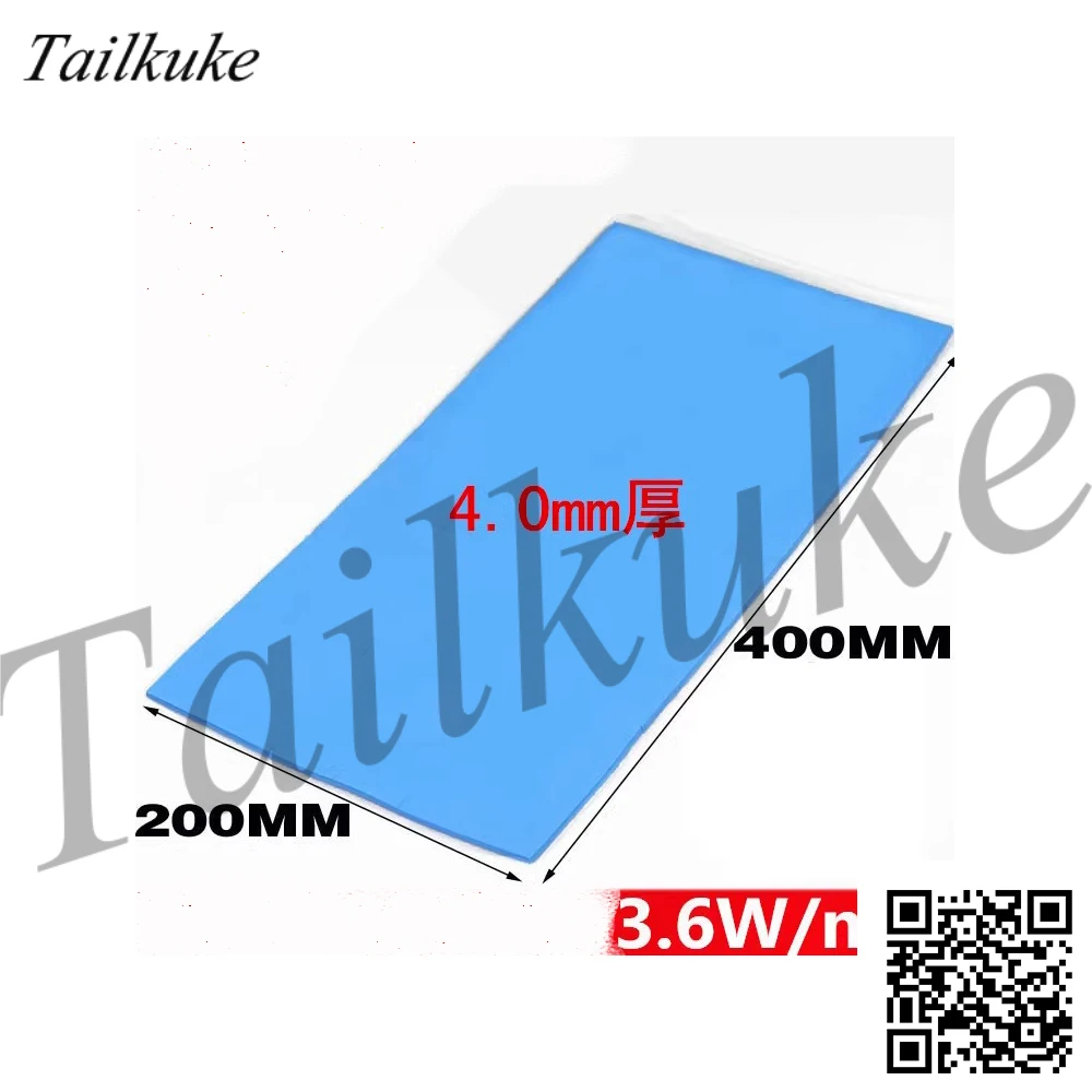 Silicone Sheet 4MM Thick Blue CPU Thermal Conductive Silicone Pad 400MM*200MM Thermal Conductive Silicone Sheet