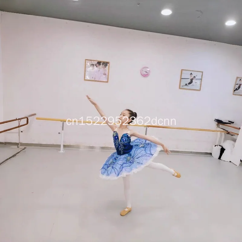 Robe de danse de Ballet professionnelle pour filles, jupe Tutu du petit cygne, Costume de spectacle violet pour enfants pour le nouvel an