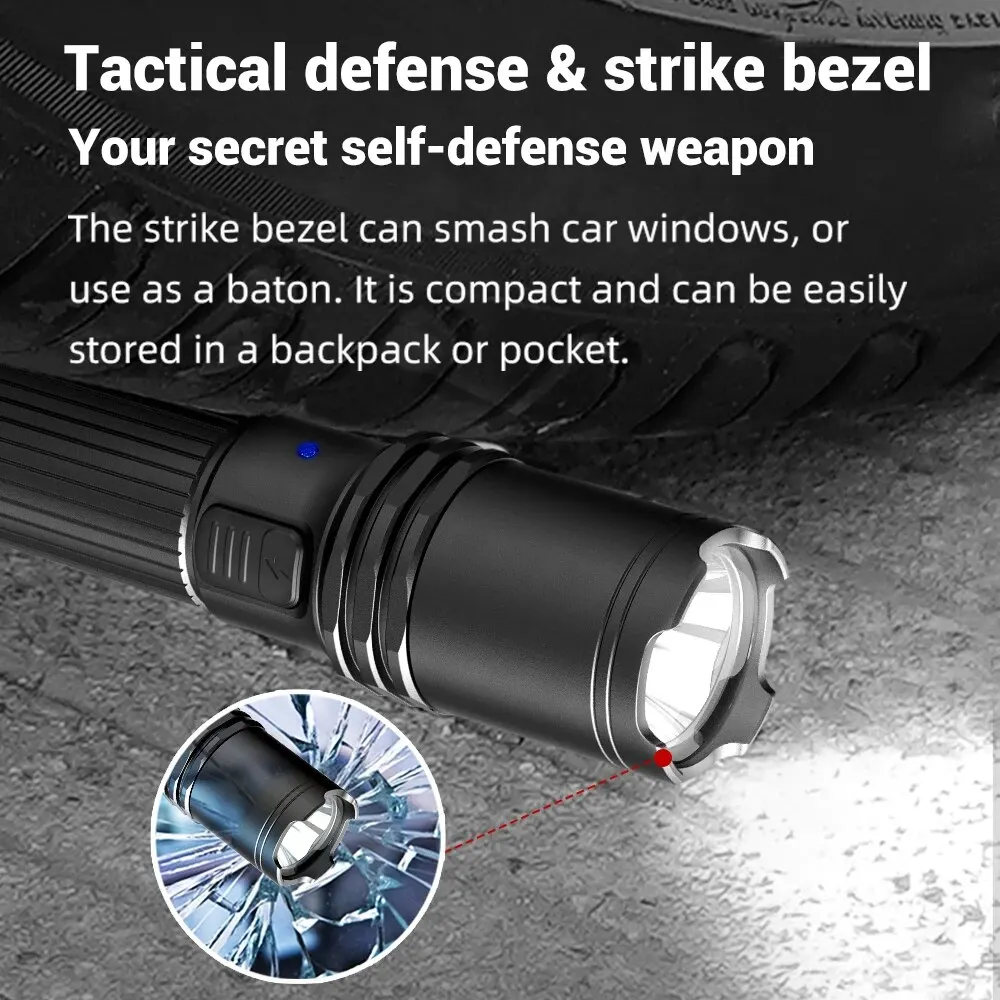 

Klarus A1 pro LED Flashlight High Power IPX6 Waterproof Self Defense Camping Spotlight with 3 Modes USB-C Rechargeable