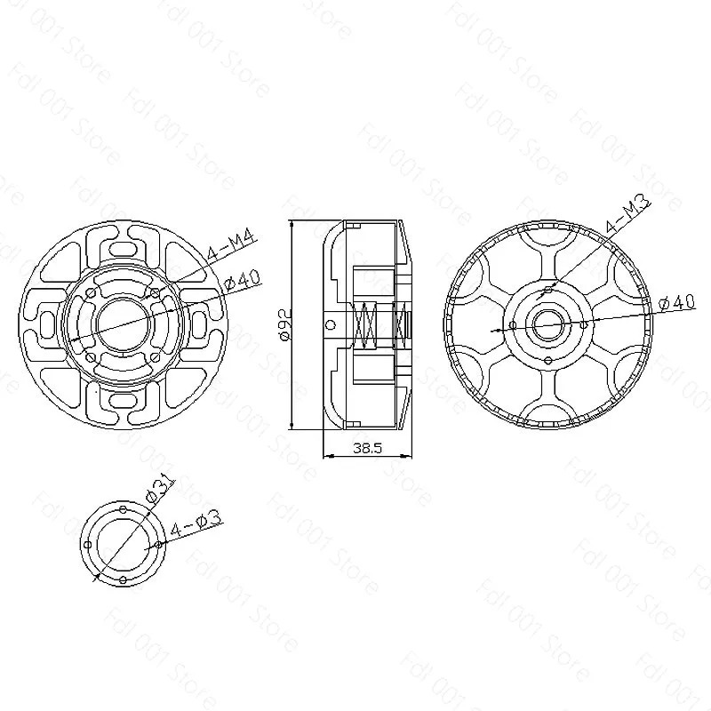 X8318S W9235 Disc‑Type Brushless Motor Max 14KG Thrust KV120 KV100 for Multi‑Axis Agricultural Plant Protection Drone 4