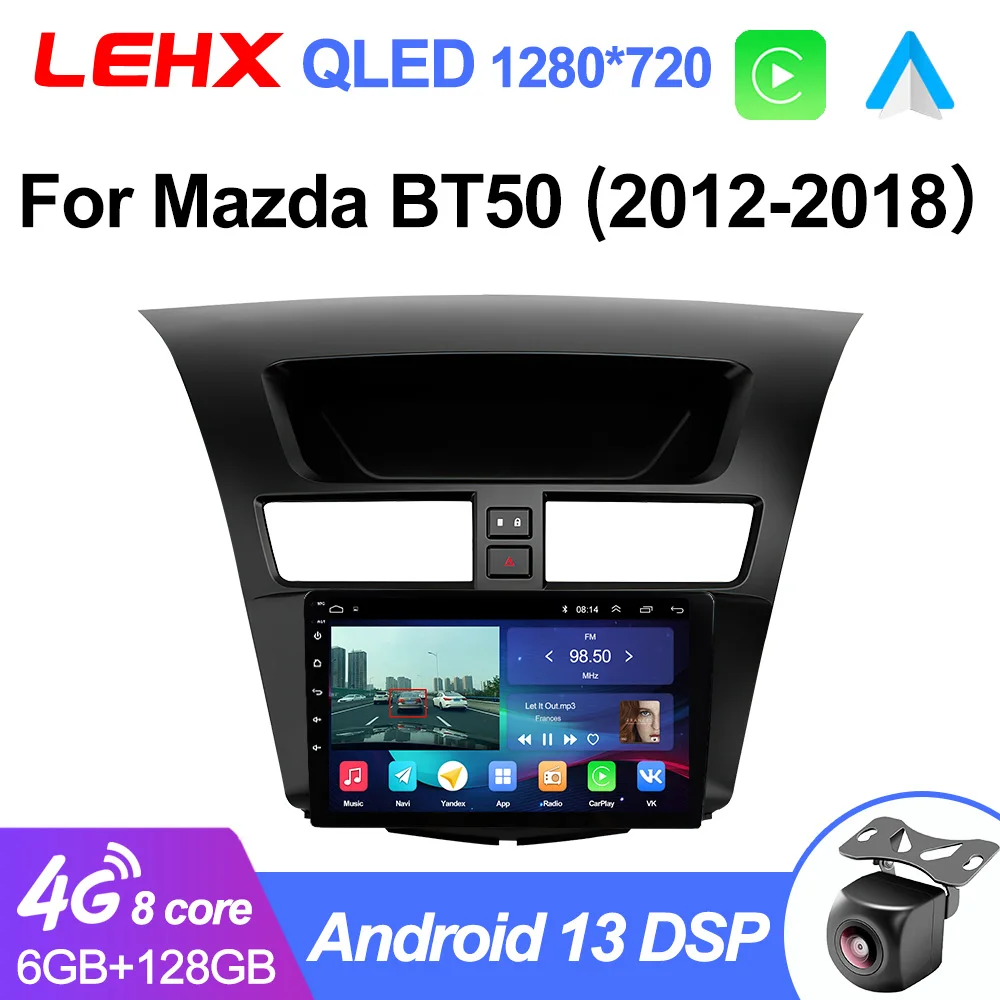 LEHX L6 2din Android Auto Carplay For Mazda BT50 2012-2018 Car Radio Multimedia Player 2 din Stereo GPS Navigation QLED 5G WIFI