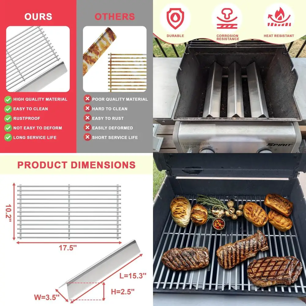 

Решетки для гриля из нержавеющей стали и стержни для ароматизаторов для серии Weber Spirit GS4 E210-220, решетки S210-220 (передние управления)