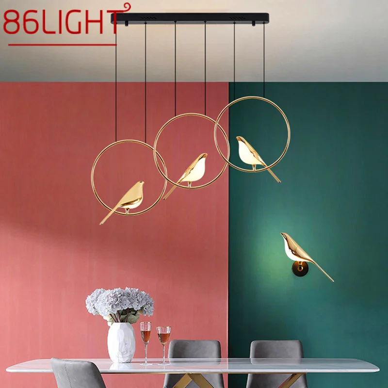 

86LIGHT Nordic Pendant Lamp Postmodern Vintage LED Bird Light Creative Design Decor For Home Study Dining Room Bedroom