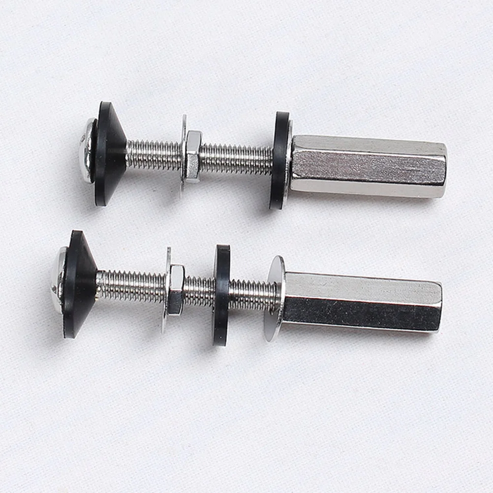 

2Pairs Toilet Seat Screws Replacement Stainless Steel Rubber Corrosion Resistant Universal Toilet Tank Bolts Fixing