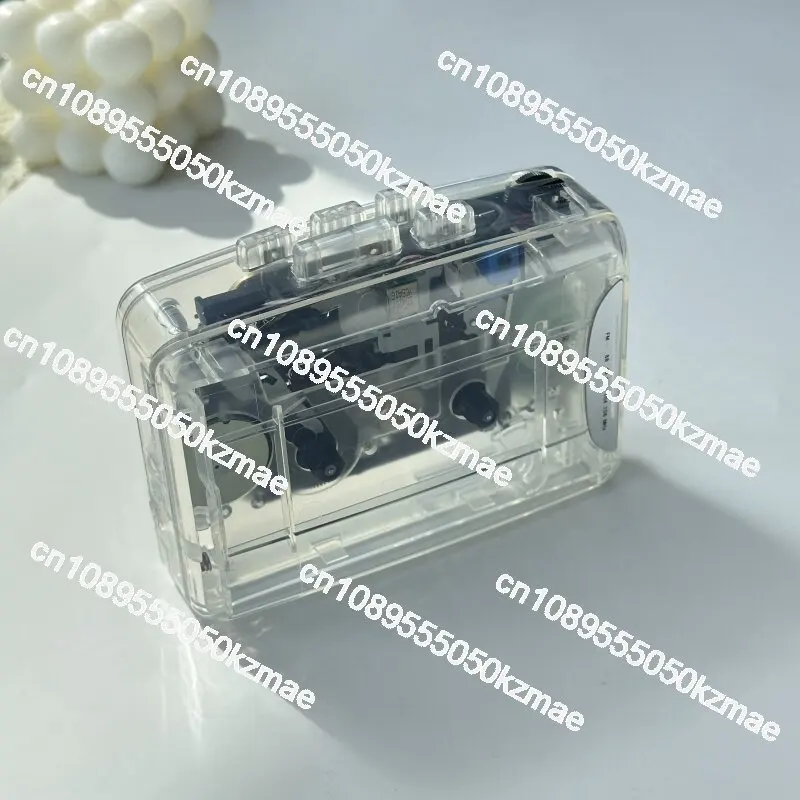 For portable retro tape player transparent walkman headset radio cassette player English listening player gift