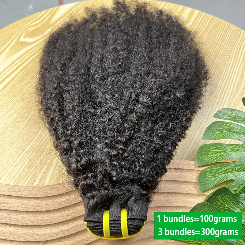 4C عذراء الشعر البشري الخام حزم 4C الأفرو غريب مجعد أصغر ضيق مجعد المنغولية مجعد الشعر النسيج للنساء السود الأفريقيات