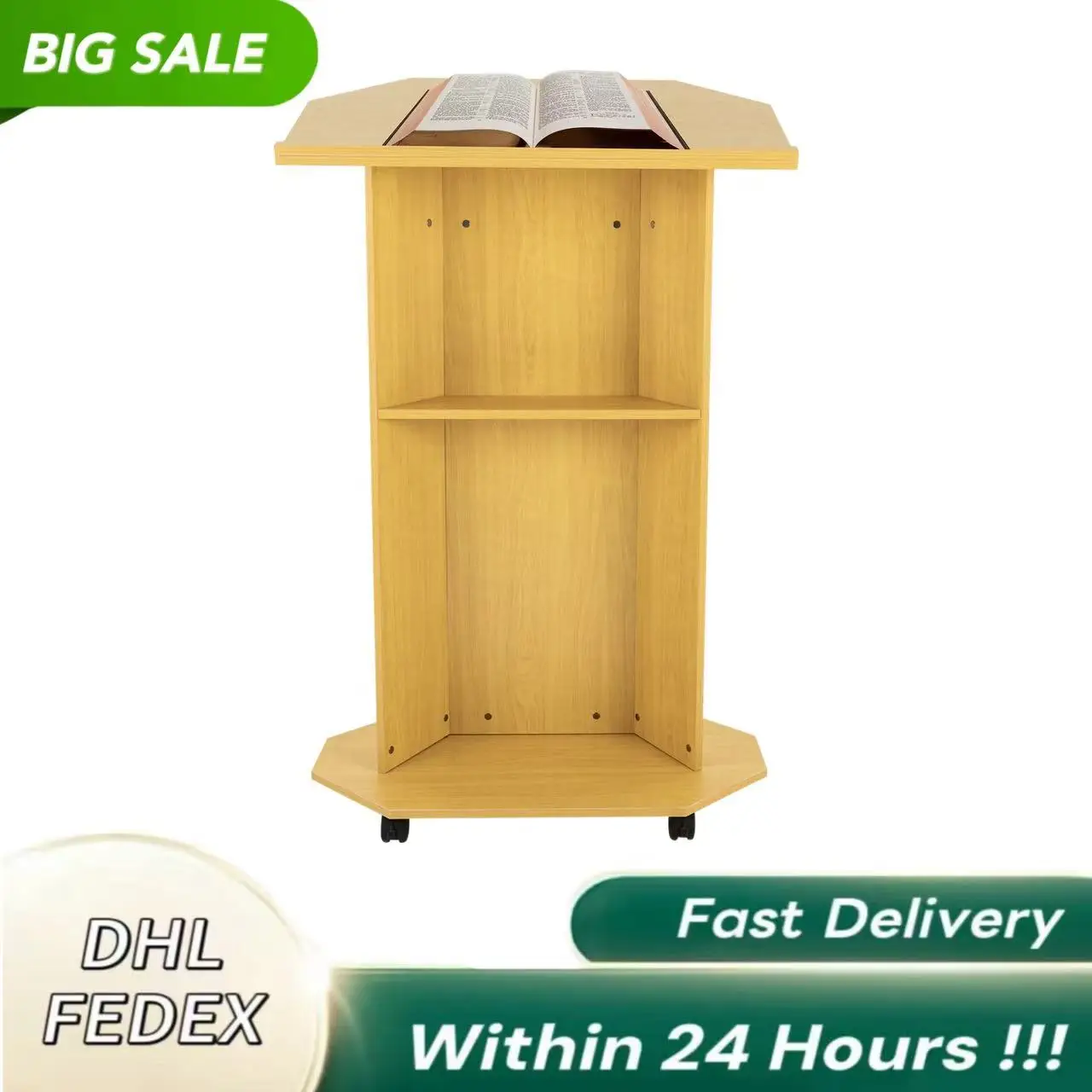 

Conference Presentation Stand Portable Presentation Standing with 4 Wheels for Classroom Movable Desk for Classroom Church