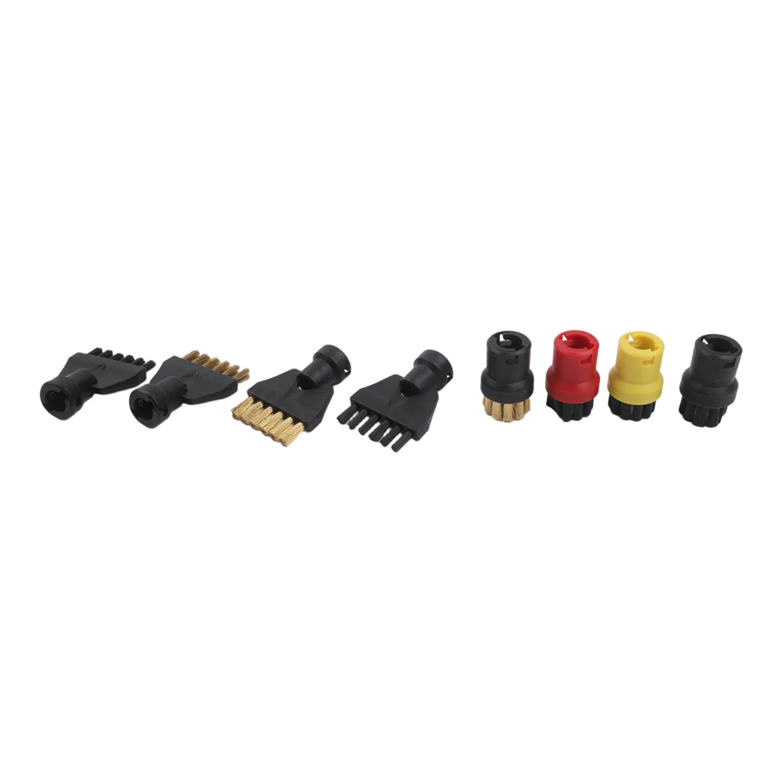 Nozzle Attachments Steam Cleaner Kit Nylon Bristles ABS Adapters Color As Shown For Kitchen Cleaning For Karcher SC1