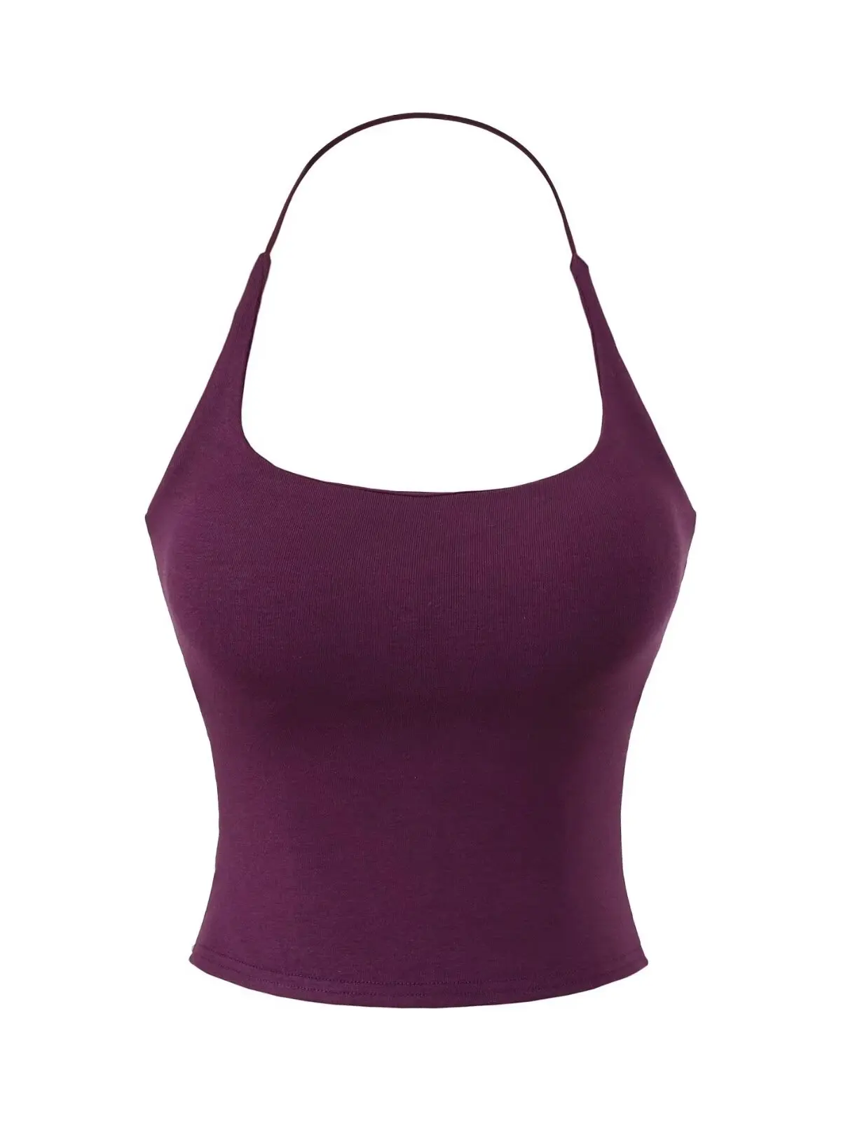 Sexy Fitness Yoga Vest Women's Sleeveless Top Removable Chest Pad Hanging Neck Strap Tank Top Short Length U-Neck Short Vest