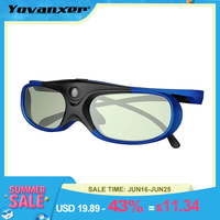 Universal DLP-Link 3D Glasses USB Rechargeable Active Shutter Eyewear for Xgimi Optoma LG Acer Jmgo BenQ DLP LINK Projectors