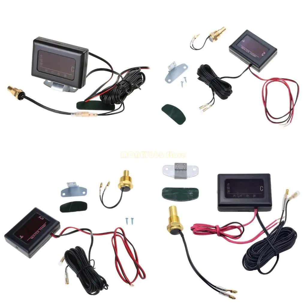 

F62C LCD Digital Racing Motorbike Thermometer Water Temp Gauge Meter Universal
