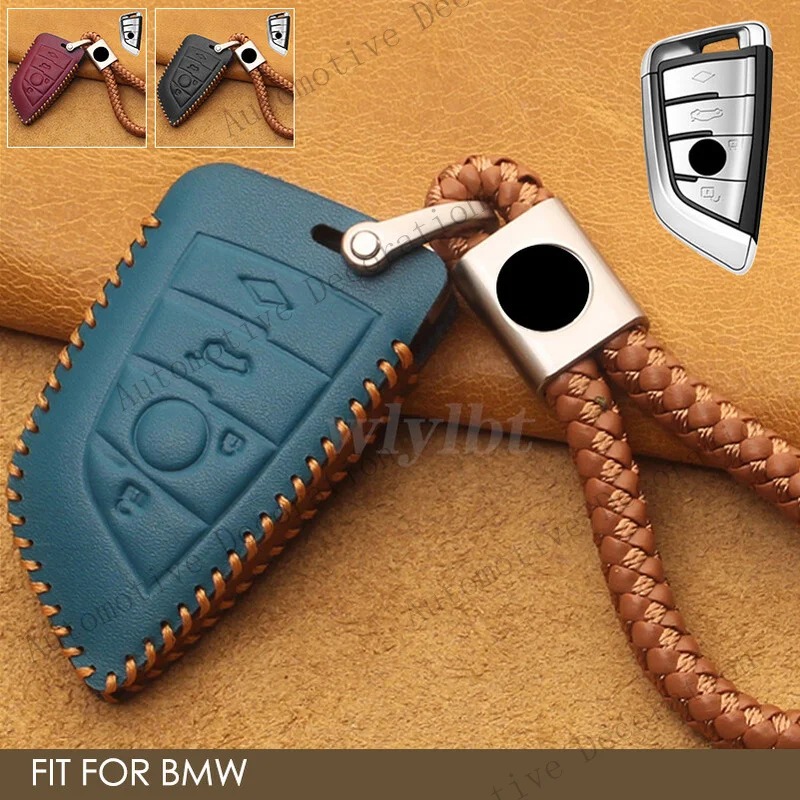 Z+ Leather Car Remote Fob Key Case Cover Holder For BMW 1 3 5 7 Series X1 X3 X5 X7