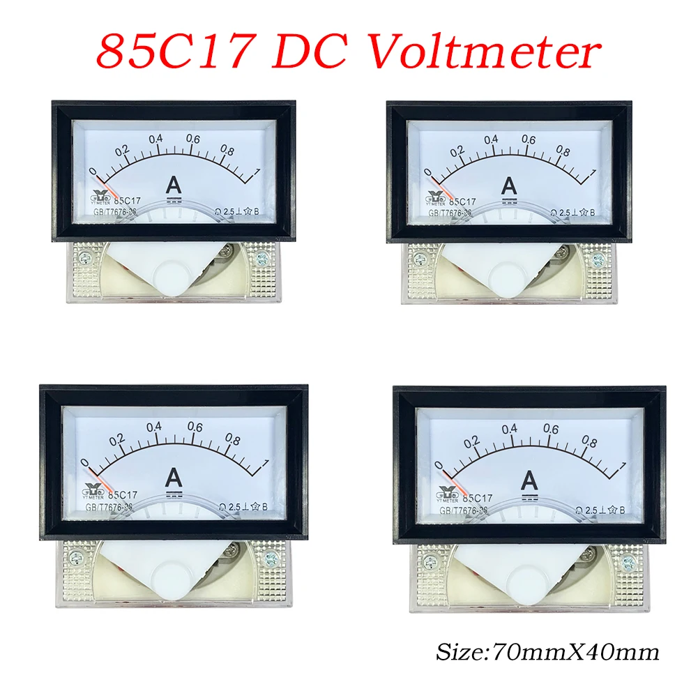 85C17 DC 1A 2A 3A 5A 10A 15A 20A 30A 50A 75A 100A Analog Current Panel Meter Ammeter for Circuit Testing Ampere Tester Gauge