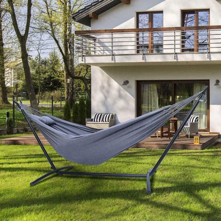 

Прочная подставка для пляжного гамака для путешествий на открытом воздухе, складная портативная подставка для гамака с металлическим каркасом