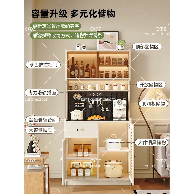 Simple Wall Mounted Side Cabinet Kitchen Storage Locker Living Room Glass Door Cupboard Narrow Tea Cabinet