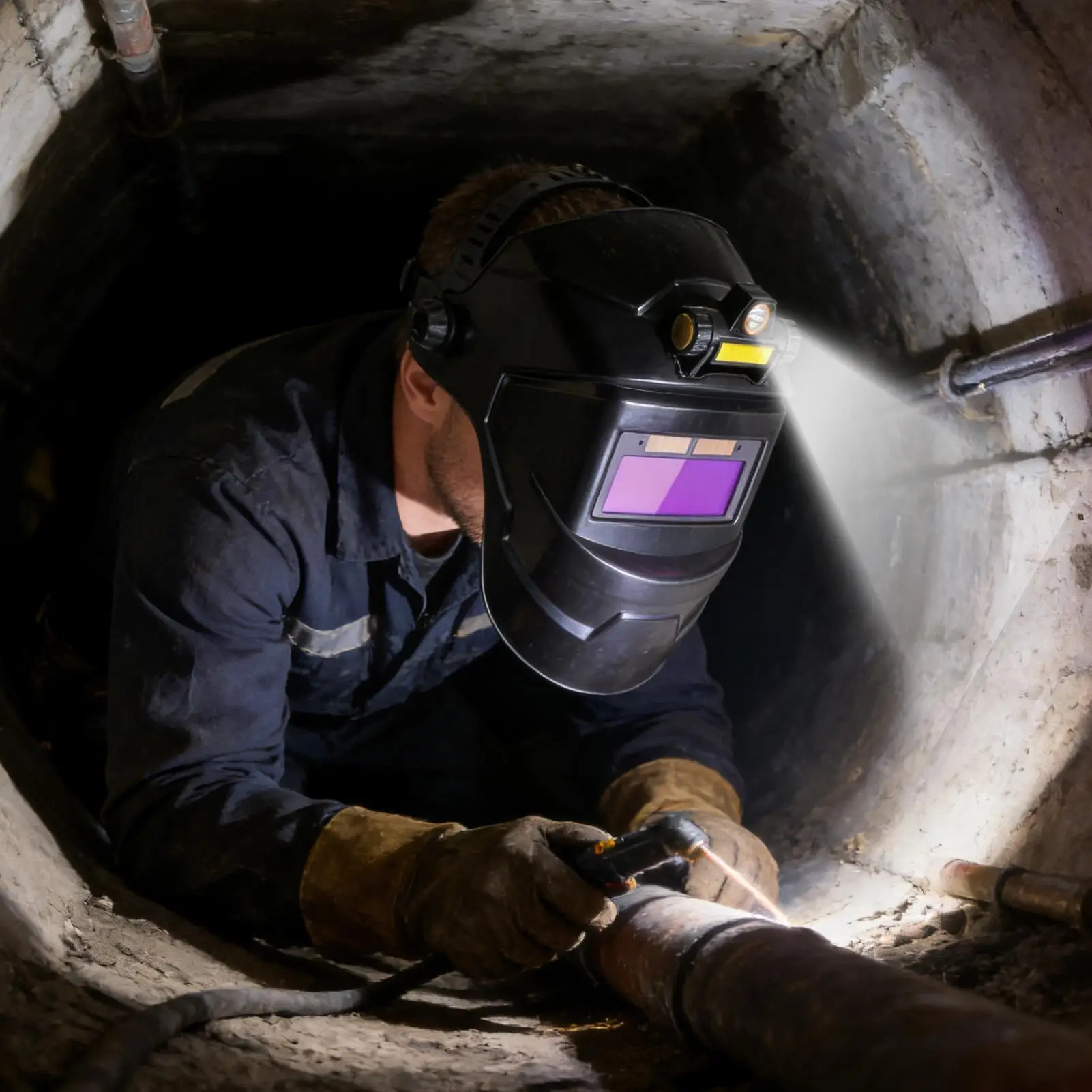 

Auto-Darkening Welding Helmet Welder Gear With Light Heat-Resistant Welding Helmet Auto Darkening For Construction Industrial