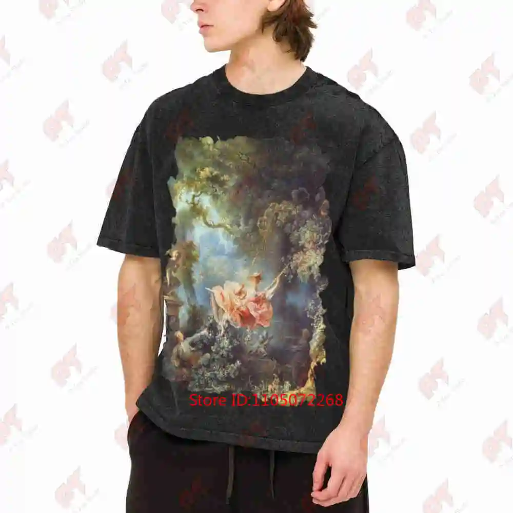 Fragonard The Happy Accidents Of Swing Vintage Washed Tee Pure Cotton T-Shirt