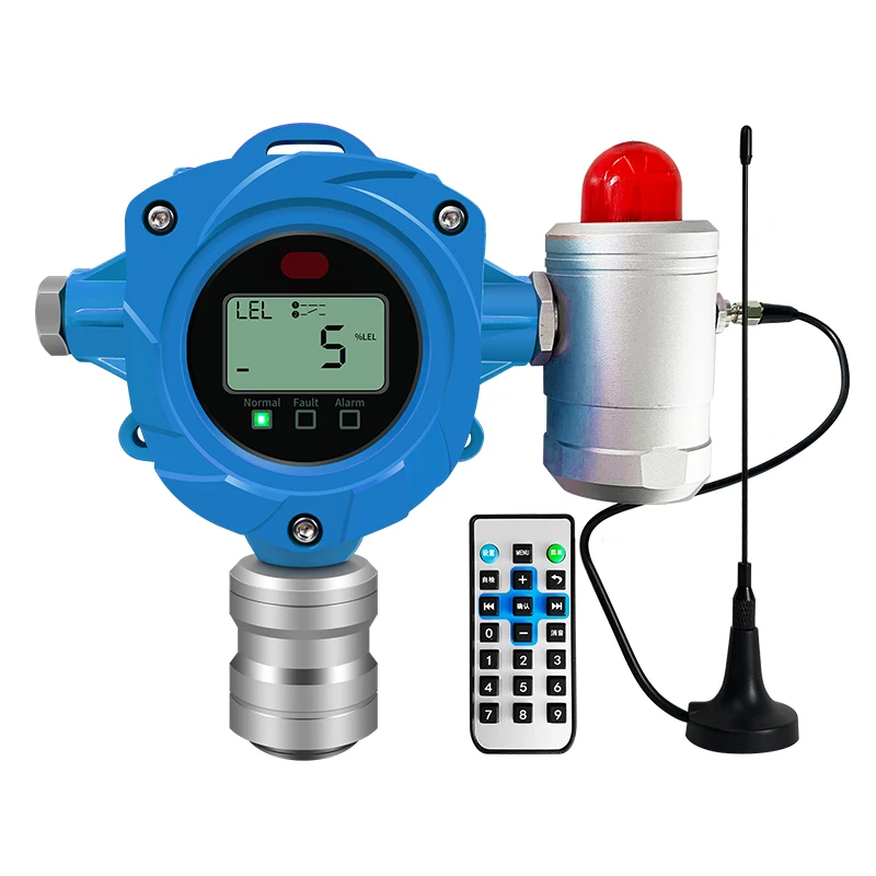 Fixed Gas Detector Factory Wholesale 4-20mA Signal RS485 Output SO2 NH3 H2 CO2 CO H2S LEL He Helium Gas Leak Detector