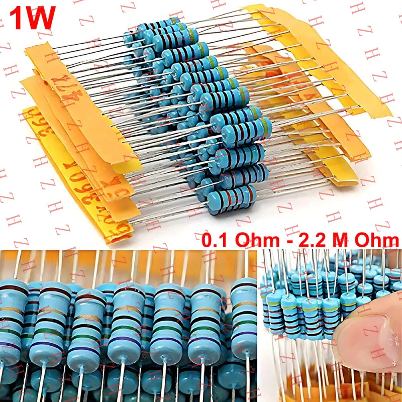 

Металлопленочные резисторы U+ 1W ±1% 0.1 Ом (0.1Ω) до 2.2M Ом (2MΩ), 55 значений, 50 шт. 【Оптовая продажа, сообщите продавцам】