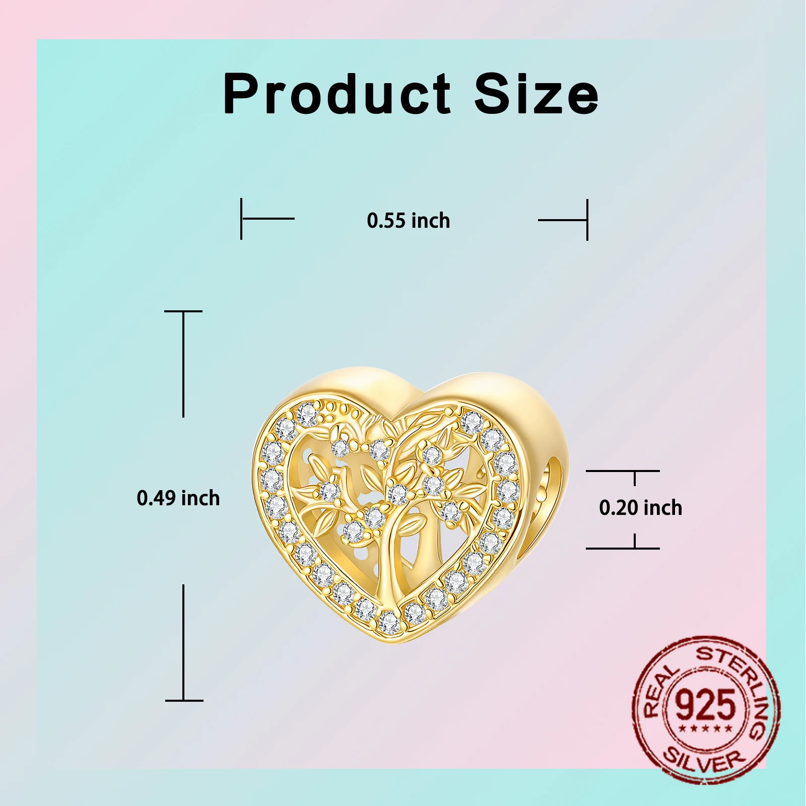 925 فضة شجرة الحياة الذهبية الأسرة الزركون المعلقات سحر صالح الأصلي سحر أساور النساء DIY مجوهرات هدية