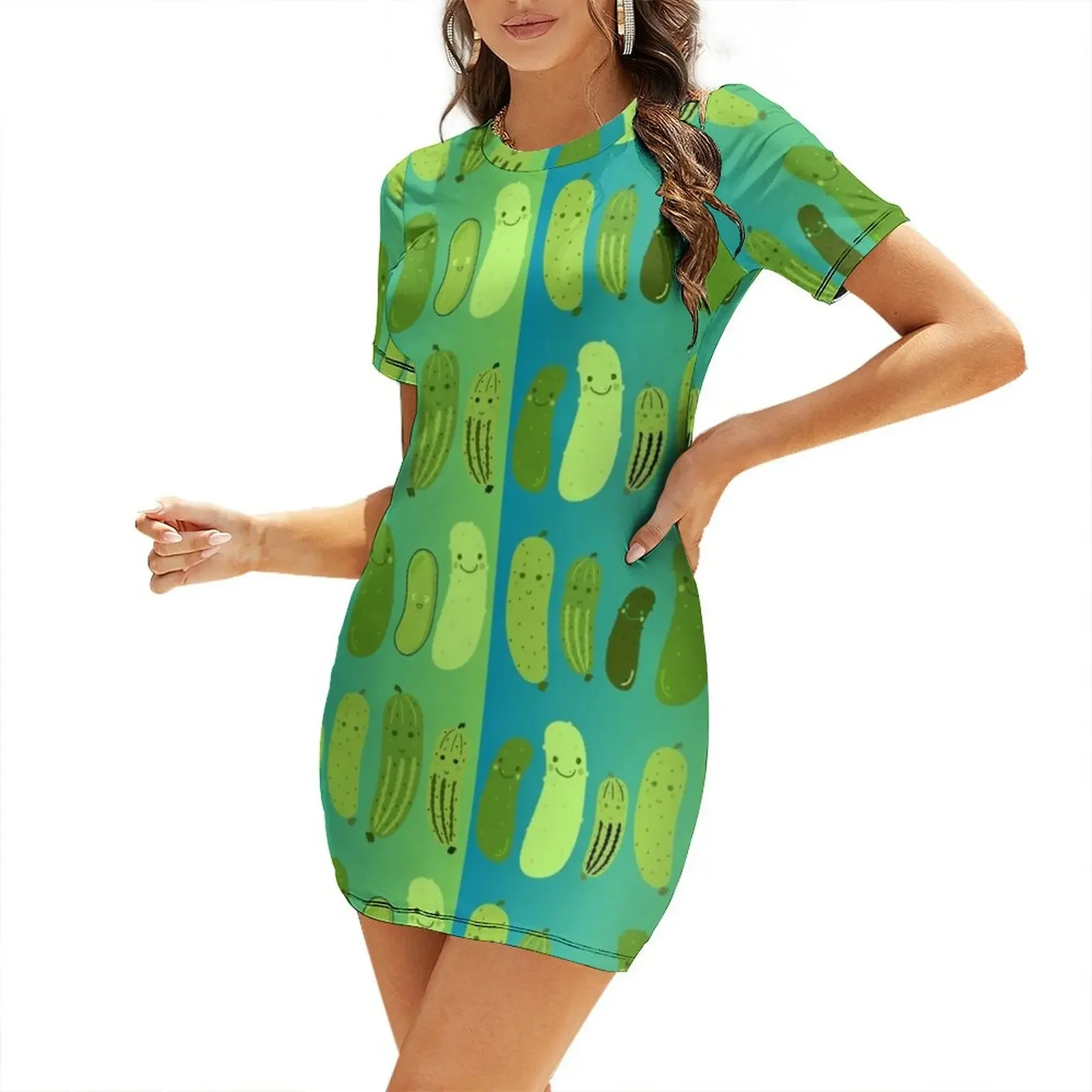 

cute pickles Short-Sleeved Dress Women's long dress long dresses for women birthday dress for women luxury 2025