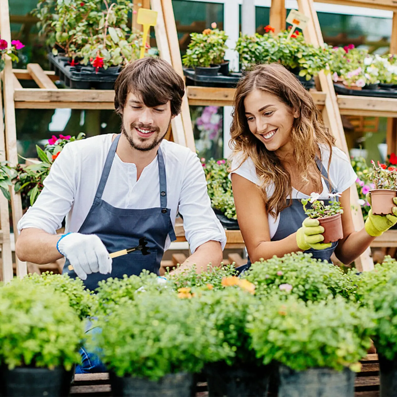 3pcs/set Mali Megművel transplanting készlet Maroktelefon Növény csemete ásó Élvhajhász Pikk Fúrás kerti planters Termékenyít Munkaeszköz