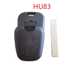 2 Buttons Remote Key Shell Case for Peugeot 307 with HU83 Blade