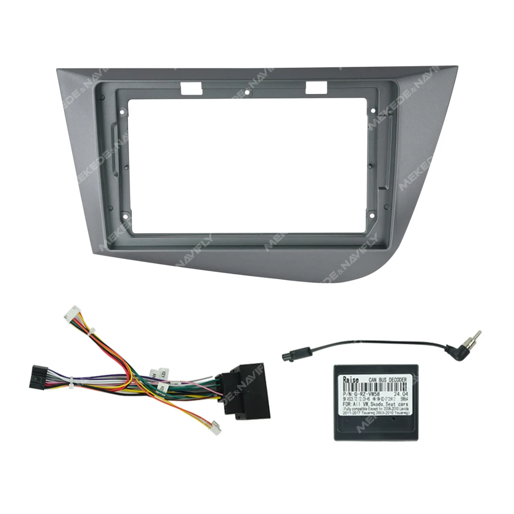 Kit pannello autoradio per Seat Leon 2005 2006 2007-2012 Multimedia Radio Frame cruscotto telaio cavo pannello CANBUS Set completo