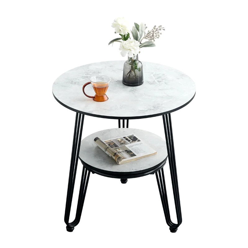 Couch edge corner rock slab coffee table double small round table side table sofa side cabinet light luxury household living roo