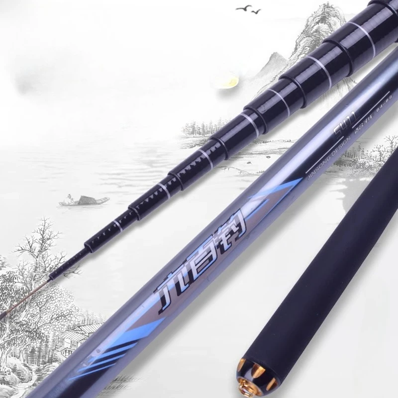 

Hard Carbon Fiber Fishing RodPortable Short Section Hand Pole for Creek Trout,High Sensitivity Compact Travel Rodfor Small Fish