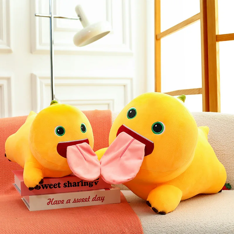 Kawaii MilkDragon knuffel schattige gevulde pop MilkDragon met tong magnetische bevestiging voor kinderen verjaardag kerstcadeau gevulde pop