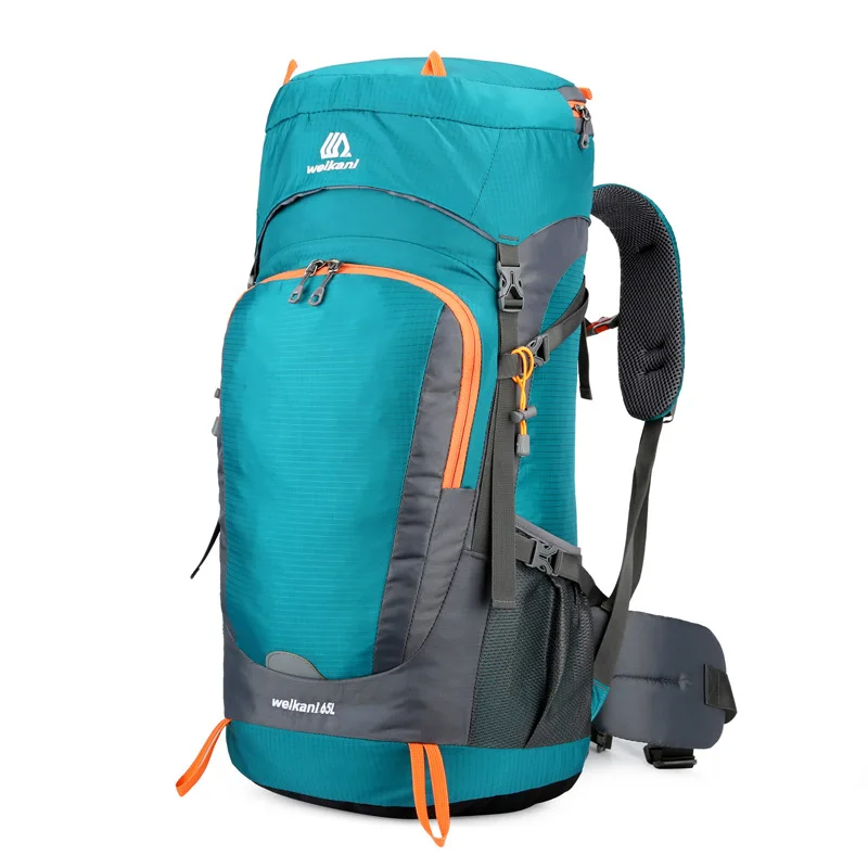 65L Waterproof Hiking Backpack with Free Rain Cover Large Capacity Outdoor Travel Daypack For Camping Climbing Mountaineering