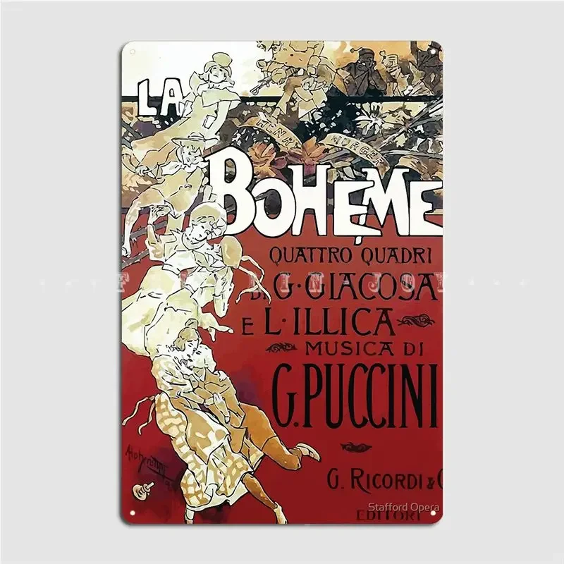 La Boheme Vintage Poster Metallplakette Kino Wohnzimmer Pub Garage Anpassen Wanddekoration Blechschild Poster