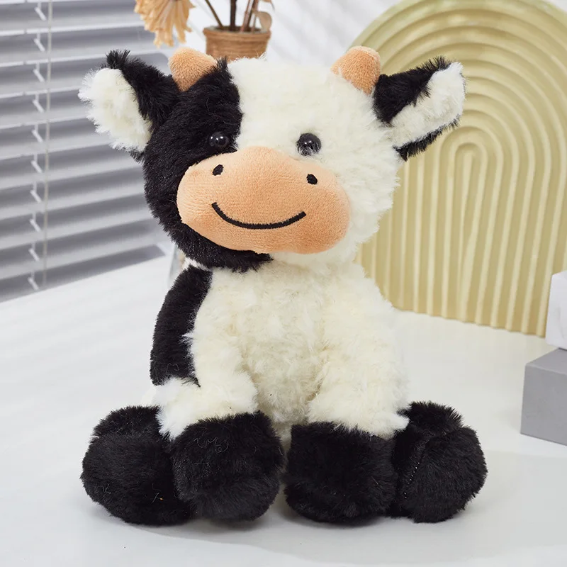 25 سنتيمتر لطيف وملون العجل الصغير ألعاب من نسيج مخملي دمية محشوة ناعمة على شكل حيوان لتزيين غرفة النوم عيد الميلاد هدية عيد ميلاد للأطفال